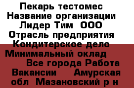 Пекарь-тестомес › Название организации ­ Лидер Тим, ООО › Отрасль предприятия ­ Кондитерское дело › Минимальный оклад ­ 25 000 - Все города Работа » Вакансии   . Амурская обл.,Мазановский р-н